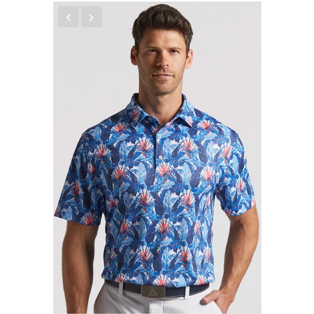 BERMUDA SANDS Ralph Tropical Print Polo // XL